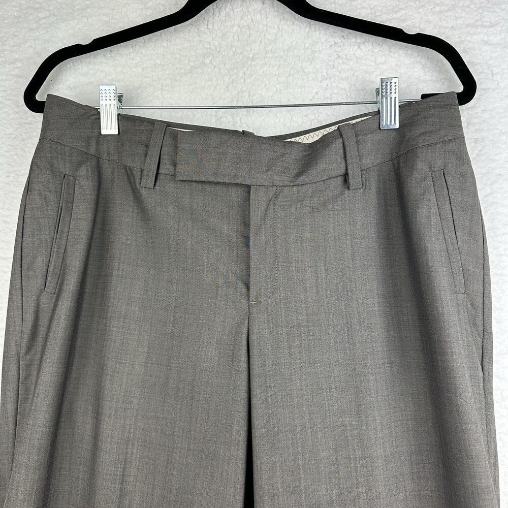 Banana Republic Martin Fit Pants Size 10P Wool Silk Cuffed Neutral Office Career - Picture 5 of 10
